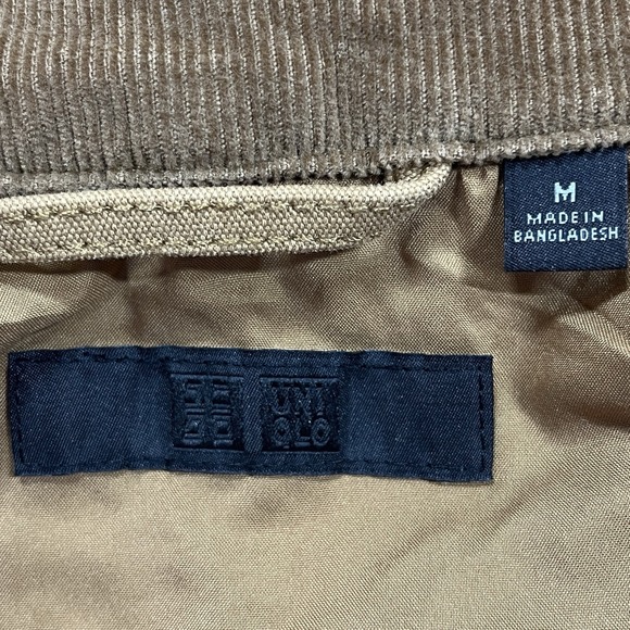 Uniqlo Utility Jacket Sz M Brown Corduroy Collar Classic Chore Coat Hunt 439578 - Picture 7 of 7